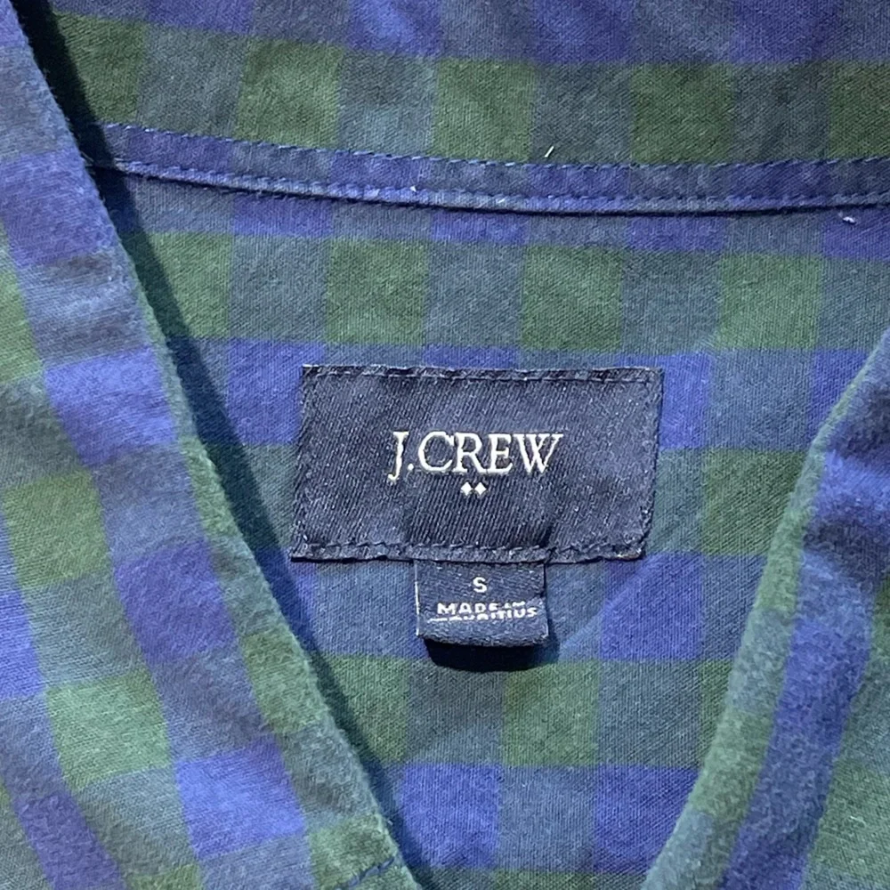 J.Crew size small blue & green plaid